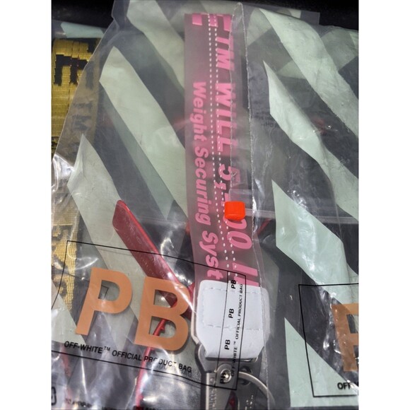 Off White keychain Lot Of 3  New With Bags  Yellow, Pink, White - Picture 3 of 4